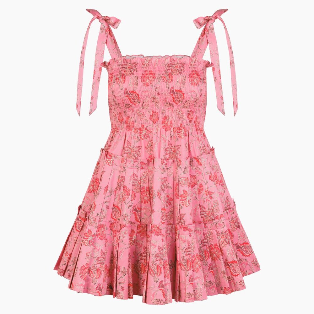 Hill House Home The Ribbon Charlotte Nap Dress - Pink Pimlico Floral Size XSPink
